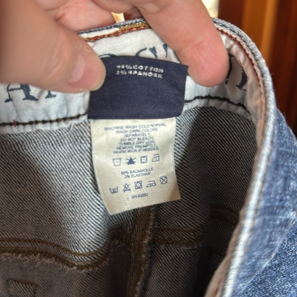 Lands' End Original Fit Modern Waist Boot Leg Blue Jeans Blue Cruiser Size 22W - Picture 9 of 9